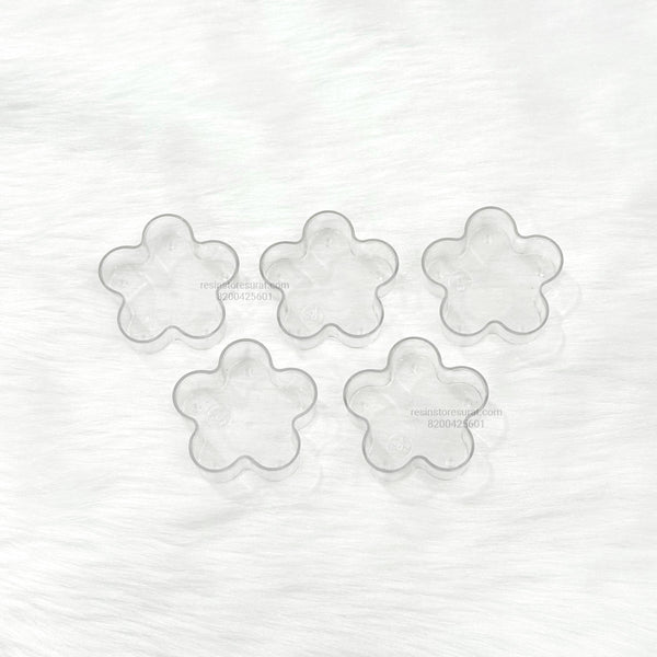 Flower Shape - Polycarbonate T-Light Cups (5 Pcs)